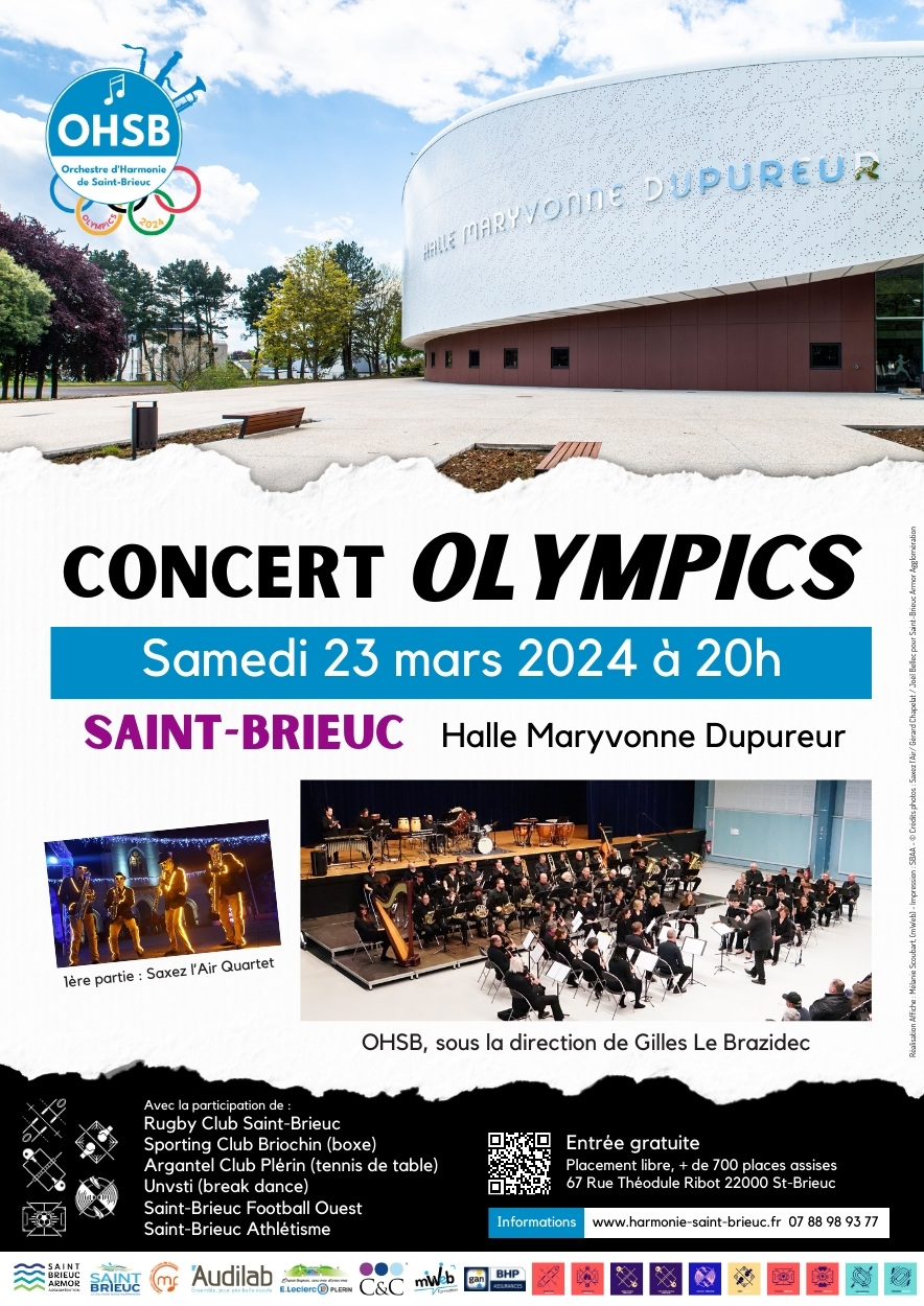 Affiche du concert Olympics à Saint-Brieuc