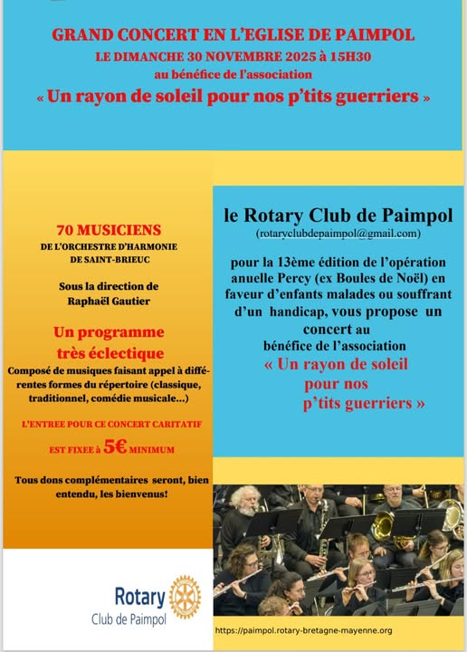 concert à Paimpol 2025 Rotary Club OHSB