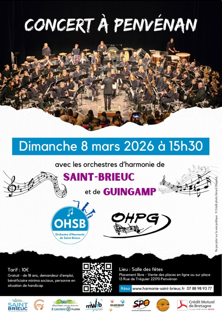 Concert à Penvenan avec 2 orchestre d'harmonie